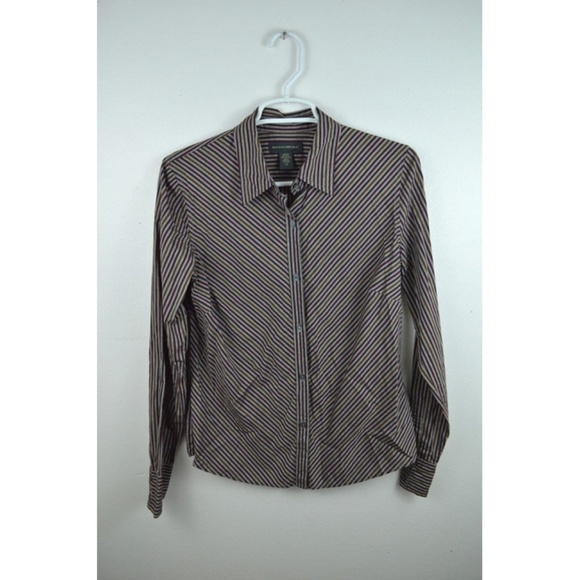 Banana Republic Shirt Medium Striped Long Sleeve - Picture 2 of 4